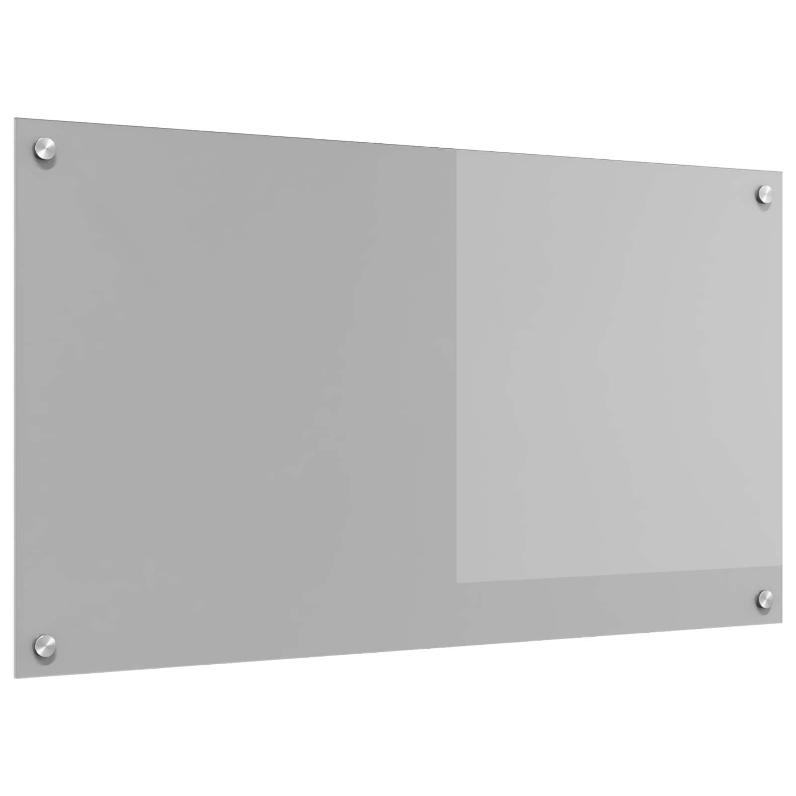 Kuhinjski zid Svijetlo siva 90 x 50 cm Staklo otporno na udarce