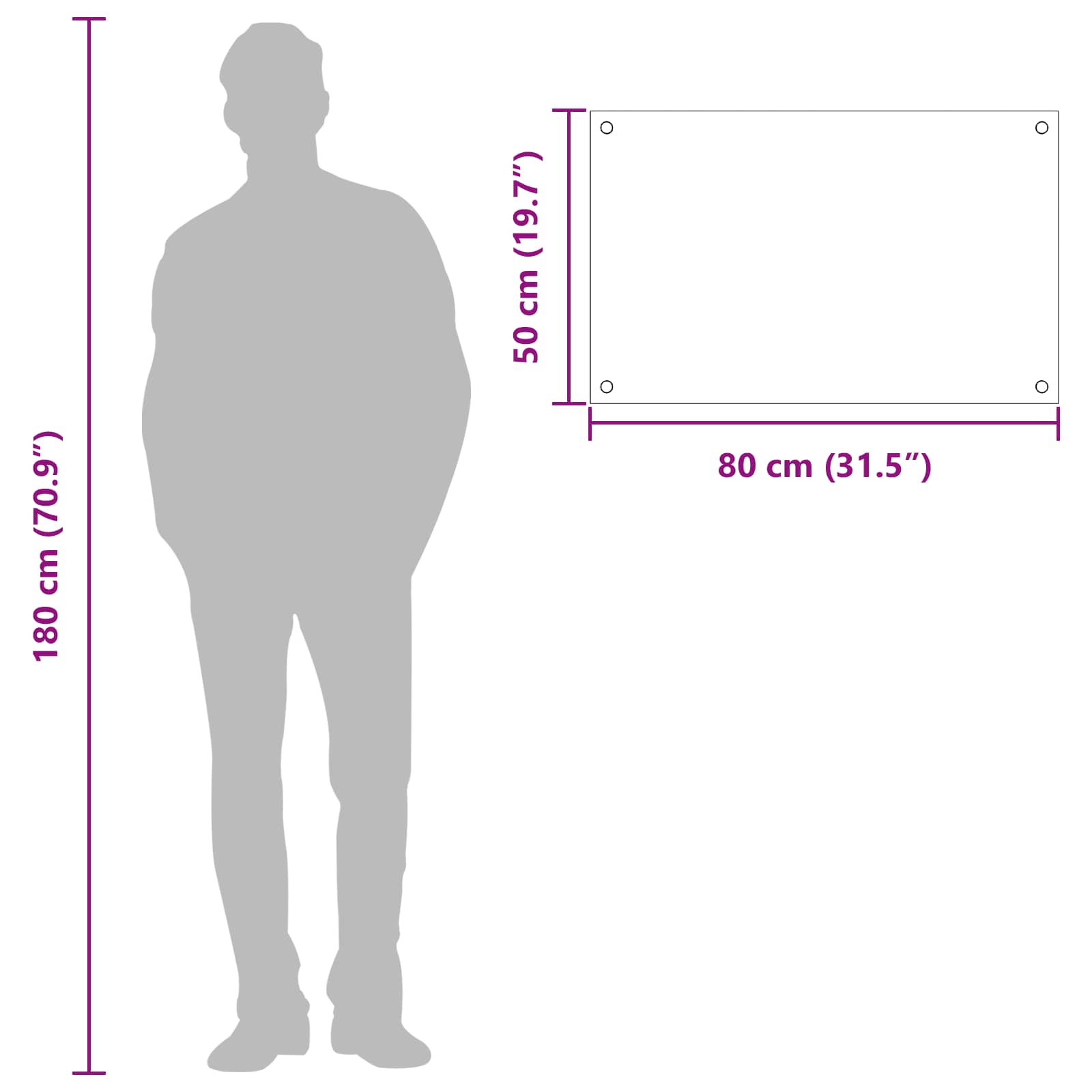 Kuhinjski zid Tamno siva 80 x 50 cm Staklo otporno na udarce