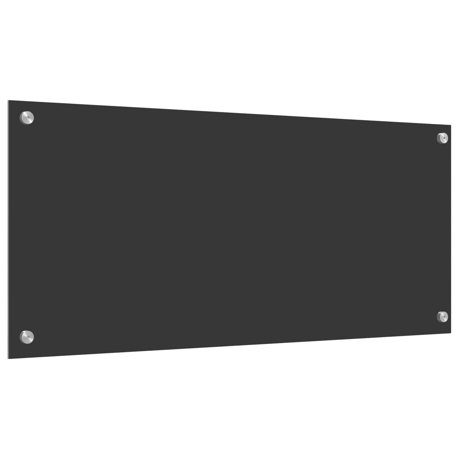 Kuhinjski zid Tamno siva 90 x 40 cm Staklo otporno na udarce