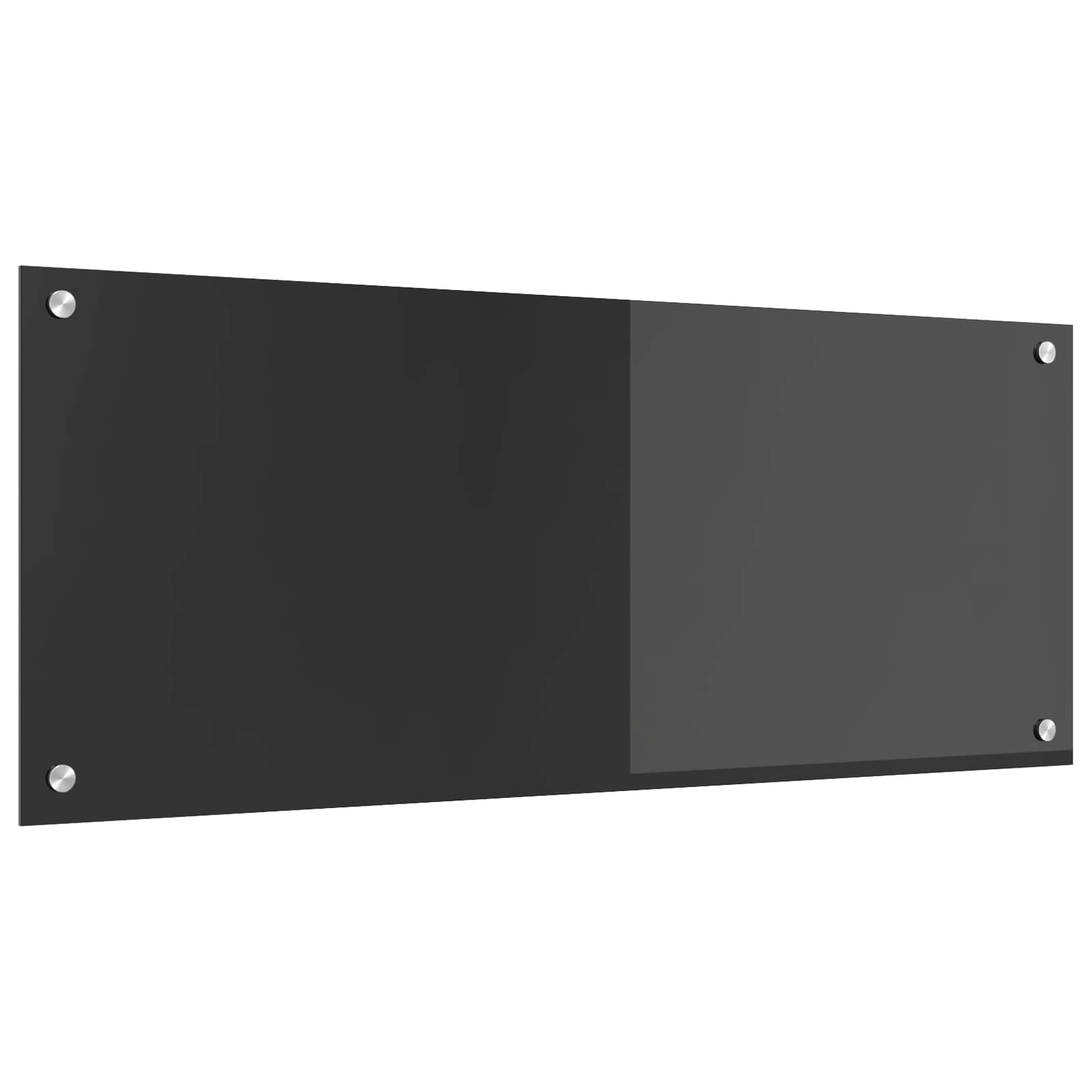 Kuhinjski zid Tamno siva 100 x 40 cm Staklo otporno na udarce