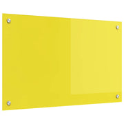 Kuhinjski zid Žuta 80 x 50 cm Staklo otporno na udarce