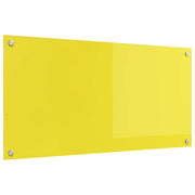 Kuhinjski zid Žuta 100 x 50 cm Staklo otporno na udarce