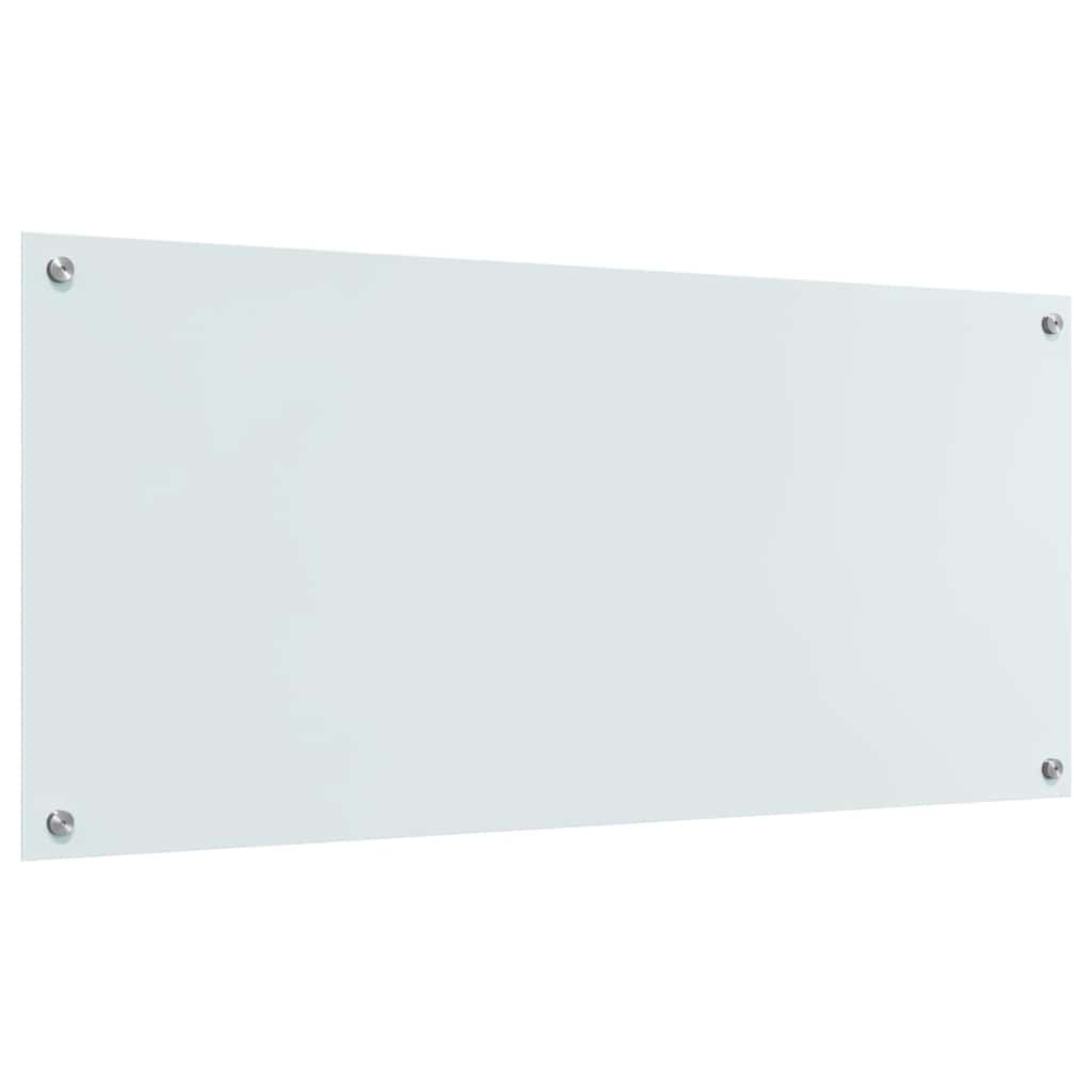 Kuhinjski zid Bijelo 110 x 50 cm Staklo otporno na udarce