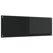 Kuhinjski zid Crna 120 x 40 cm Staklo otporno na udarce