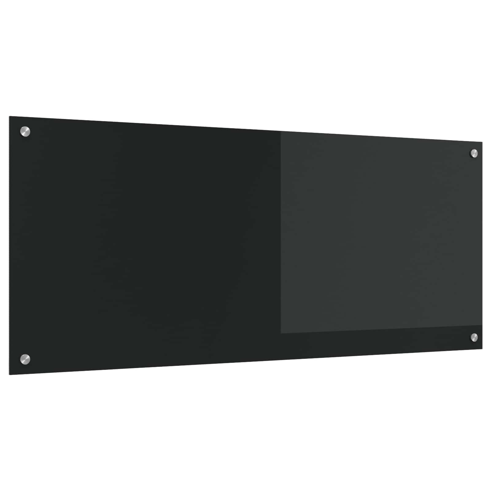 Kuhinjski zid Crna 120 x 50 cm Staklo otporno na udarce