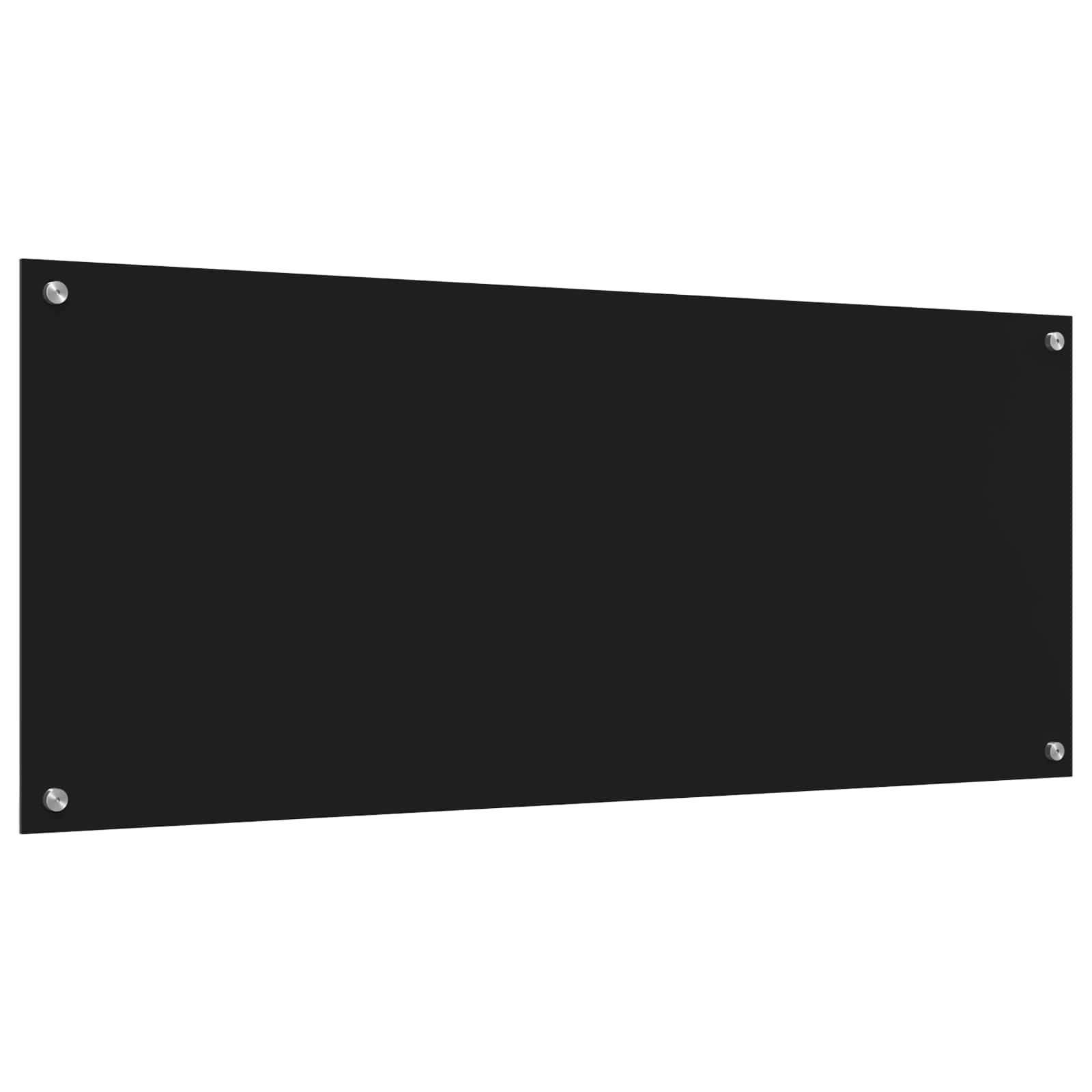 Kuhinjski zid Crna 120 x 50 cm Staklo otporno na udarce