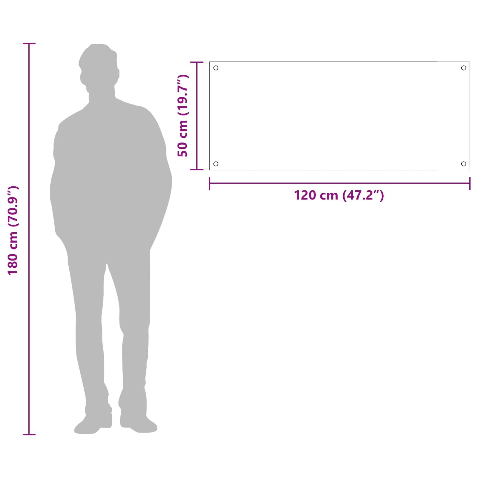 Kuhinjski zid Crna 120 x 50 cm Staklo otporno na udarce