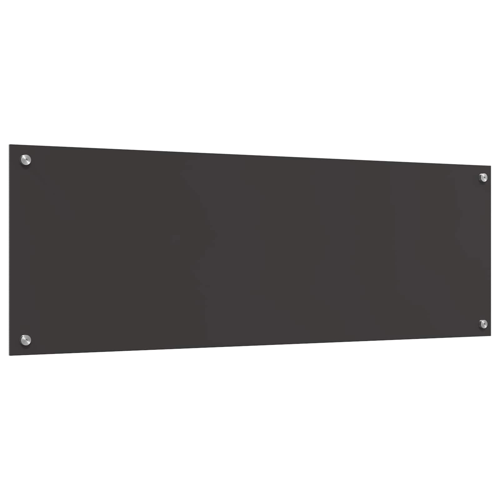 Kuhinjski zid Tamno siva 120 x 40 cm Staklo otporno na udarce