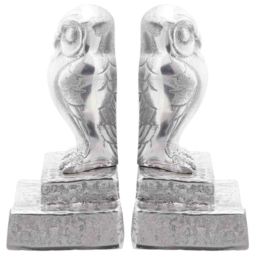 Držači za knjige 2 pcs Srebrno 12 x 9 x 19 cm Aluminij