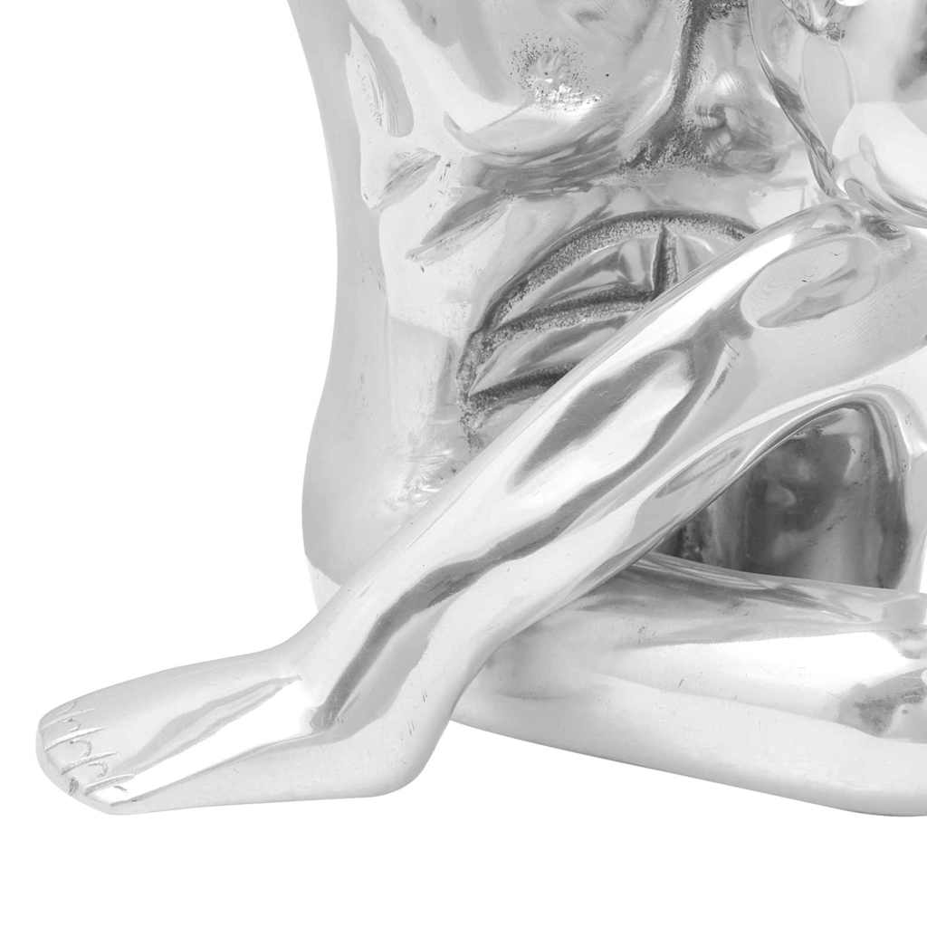 Skulptura Srebrno 91,5 x 32 x 33 cm Aluminij