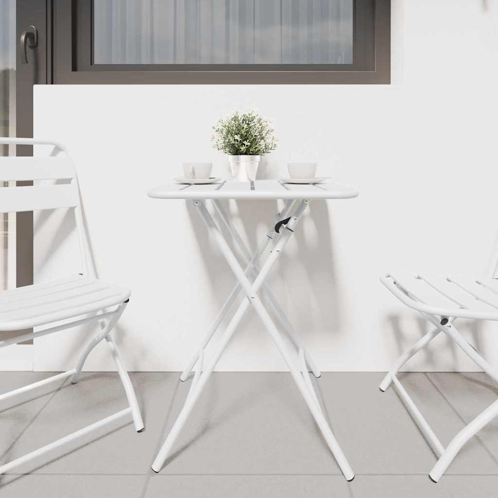 Bistro Stol Bijelo 55 x 55 x 72,5 cm Čelik s prahom
