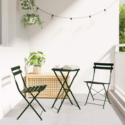 Sklopiva stolica za vrt 2 pcs Zelena 42 x 46 x 82cm Metal