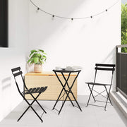 Sklopivi bistro set 3 pcs Antracit Čelik
