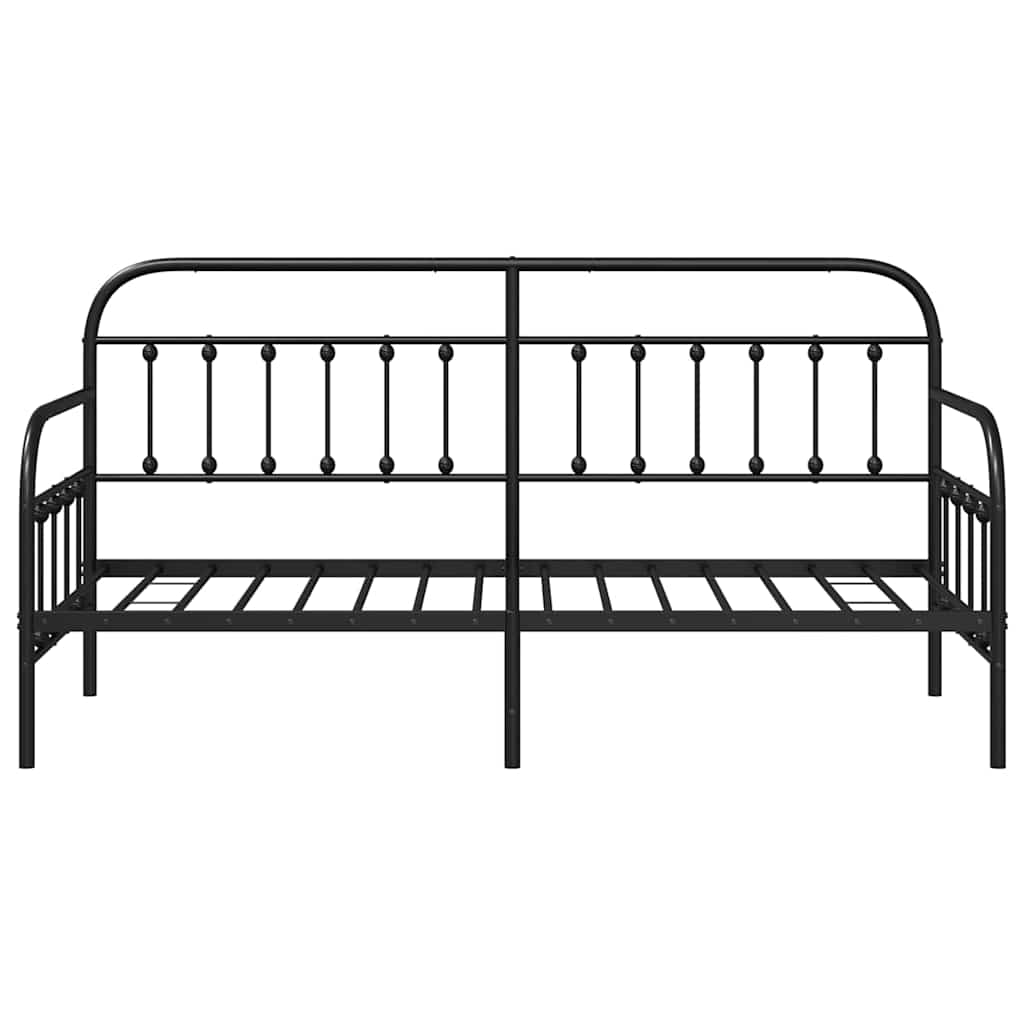 Krevet na kat Crna 80 x 200 cm Čelik s prahom premazan