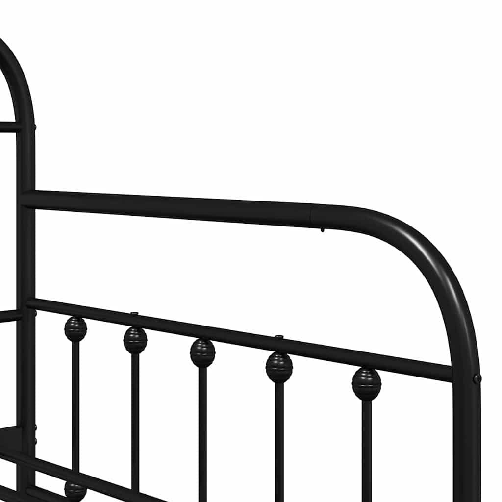 Krevet na kat Crna 90 x 200 cm Čelik s prahom premazan