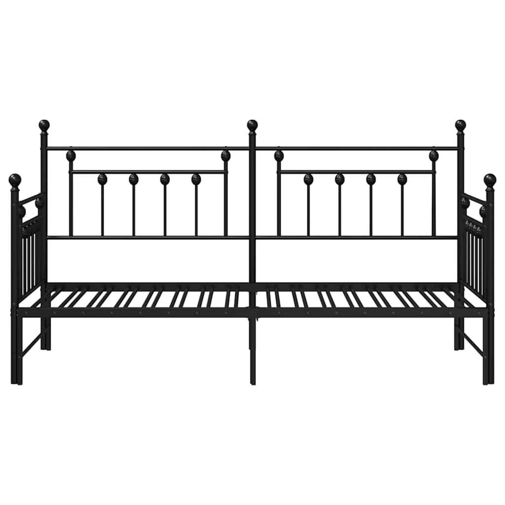 Krevet na kat Crna 75 x 190 cm Čelik