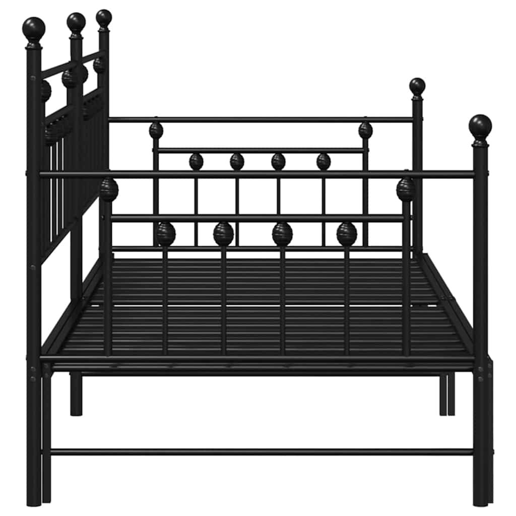 Krevet na kat Crna 90 x 190 cm Čelik