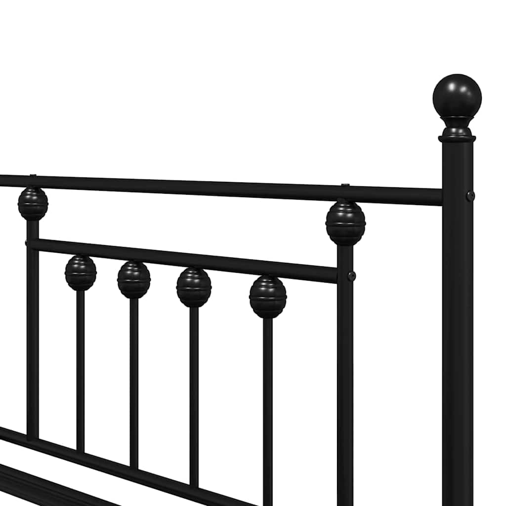 Krevet na kat Crna 90 x 200 cm Čelik