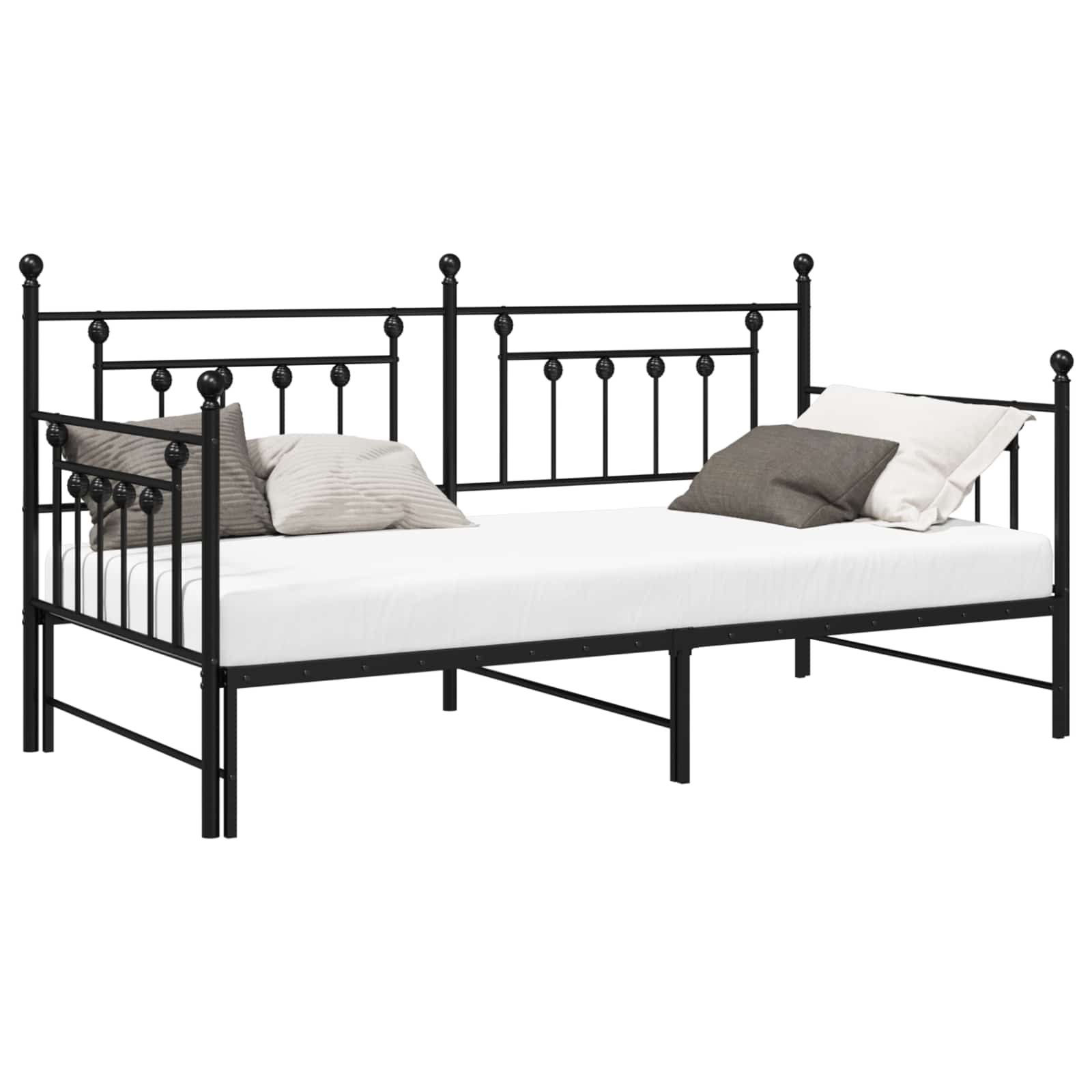 Krevet na kat Crna 90 x 200 cm Čelik
