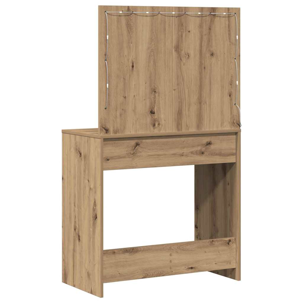 Toaletni stol s ladicama Umjetnički hrast 78,5 x 41 x 135 cm
