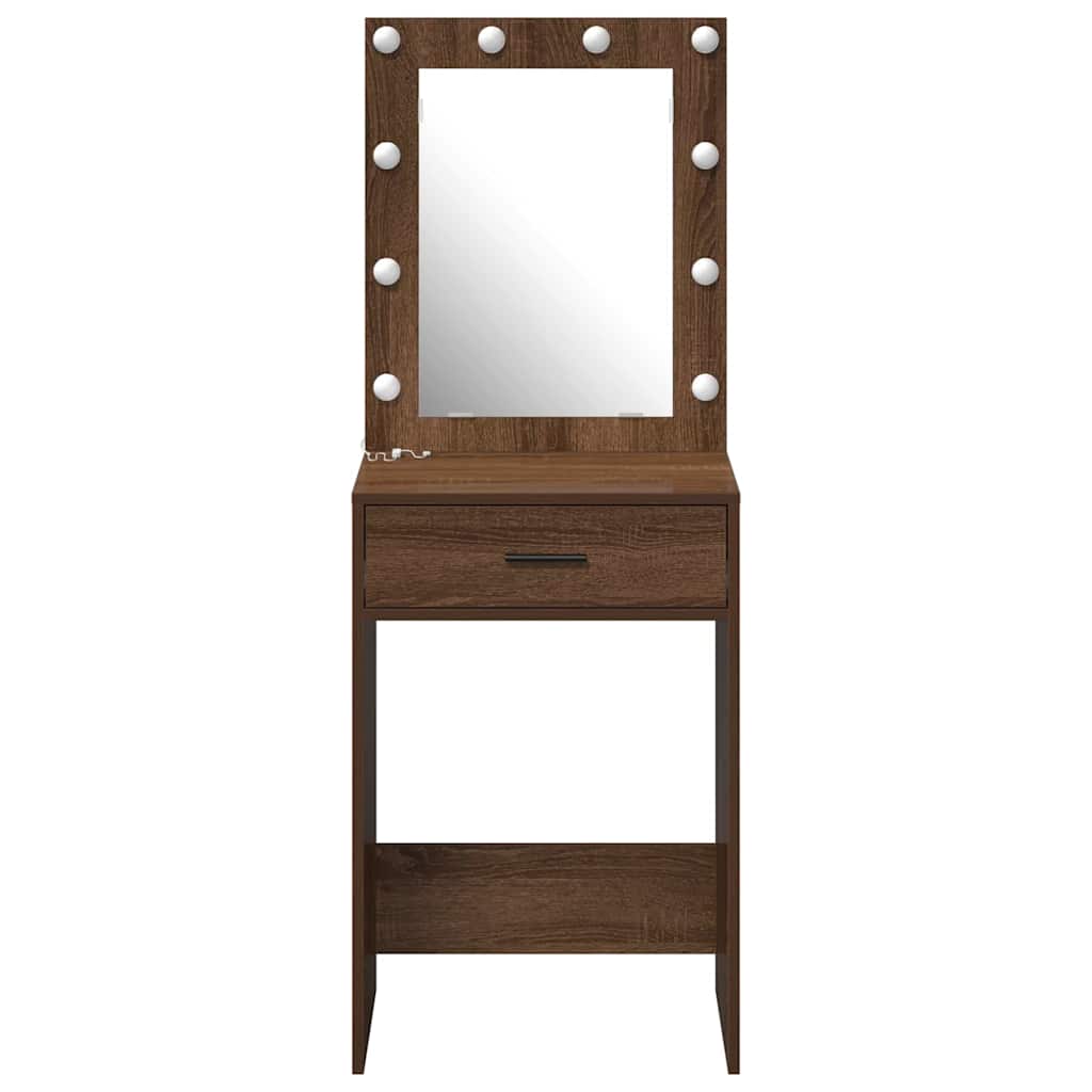 Toaletni stol Smeđi hrast 50 x 41 x 135 cm Konstruirano drvo