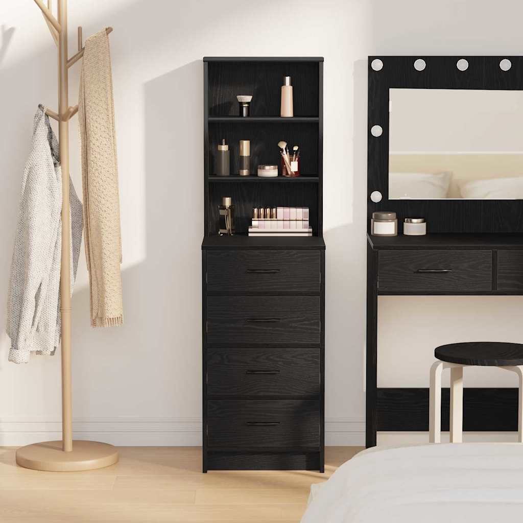 Highboard Crni hrast 40 x 41 x 135 cm Konstruirano drvo