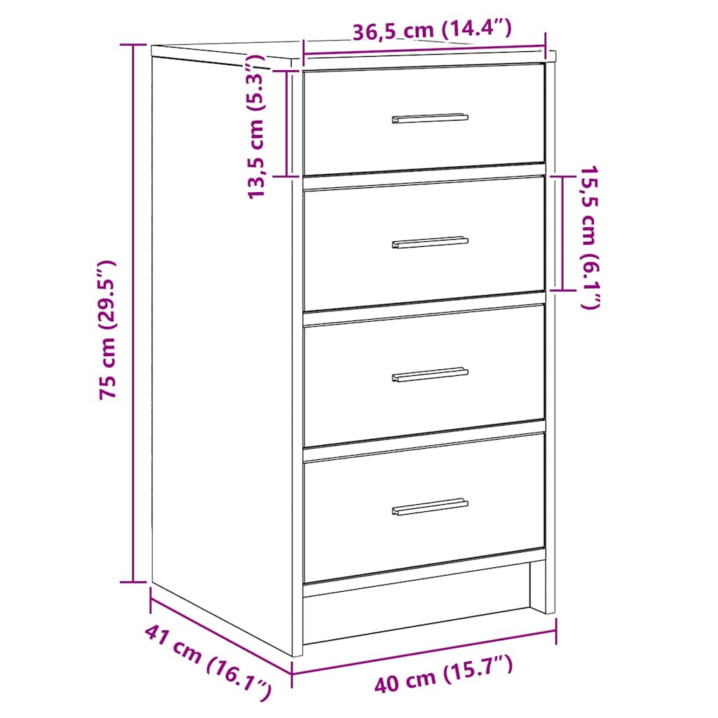 Kreveta sonoma hrast 40 x 41 x 75 cm Konstruirano drvo