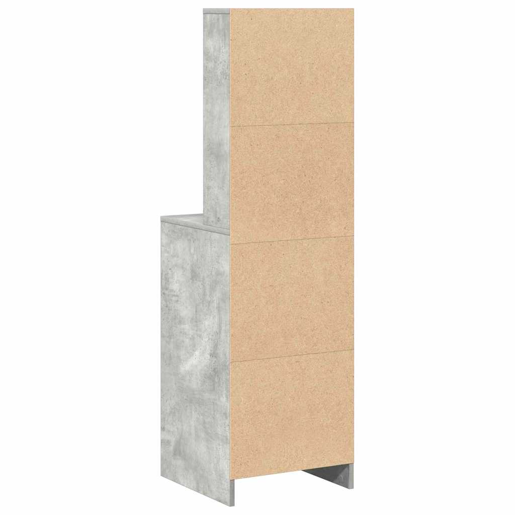 Highboard Betonski sivi 40 x 40,5 x 135 cm Konstruirano drvo