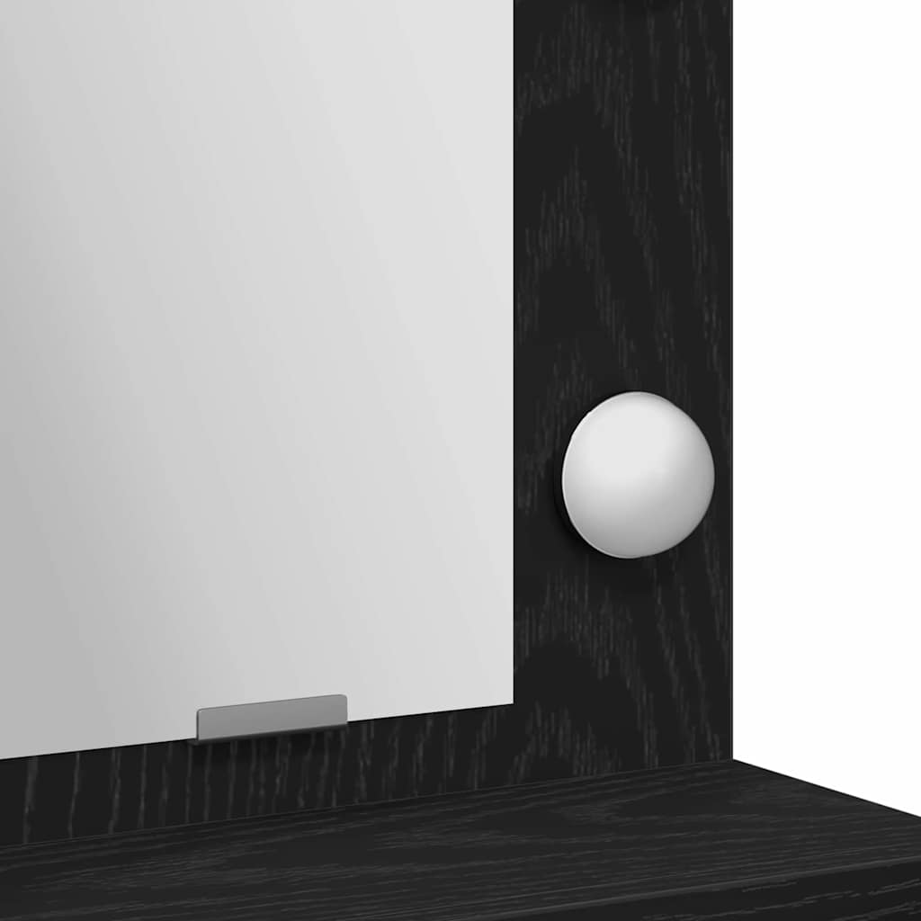 Toaletni stol Crni hrast 79 x 41 x 135 cm Konstruirano drvo