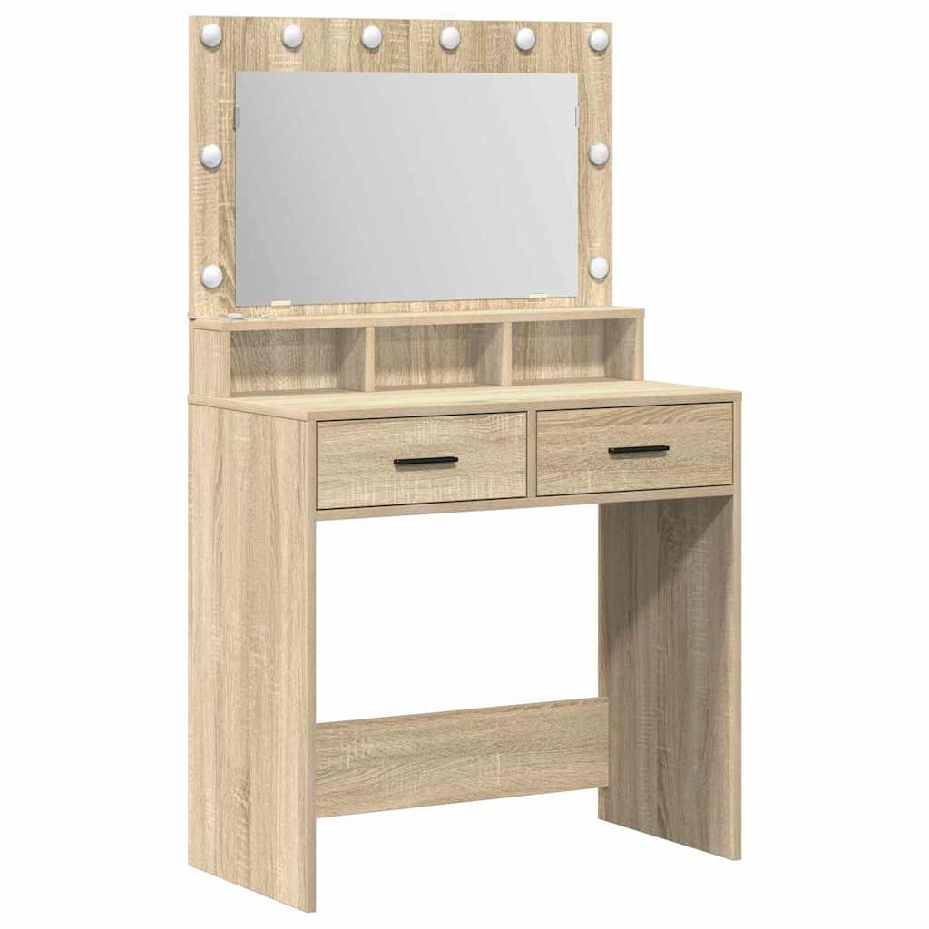 Toaletni stol Sonoma hrast 79 x 41 x 135 cm Konstruirano drvo