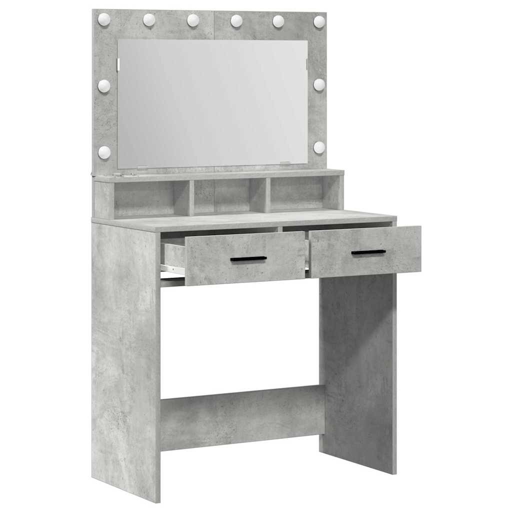 Toaletni stol Betonski sivi 79 x 41 x 135 cm Konstruirano drvo