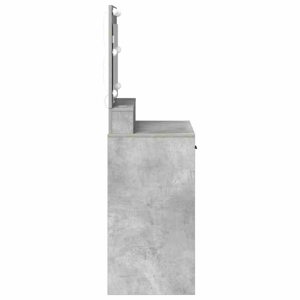 Toaletni stol Betonski sivi 79 x 41 x 135 cm Konstruirano drvo