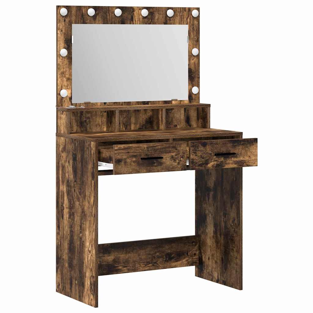 Toaletni stol Dimljeni hrast 79 x 41 x 135 cm Konstruirano drvo
