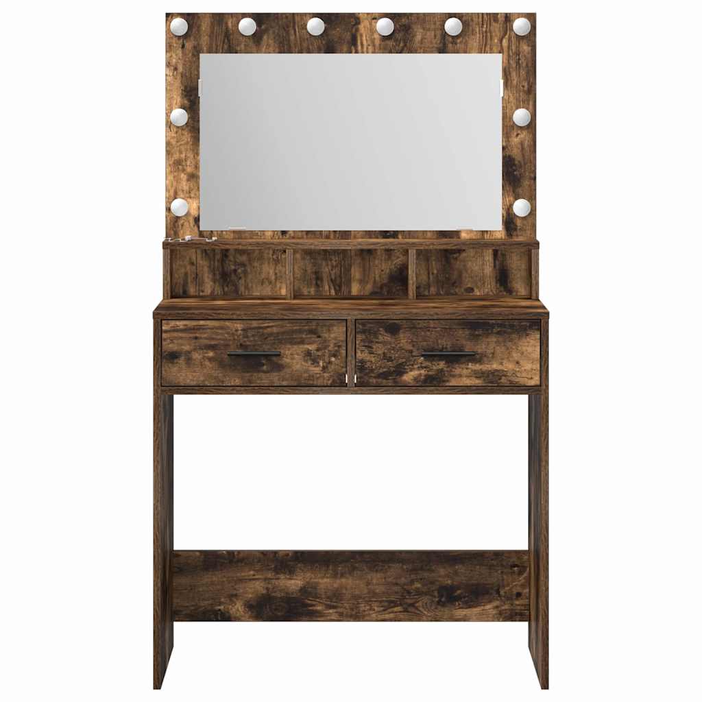 Toaletni stol Dimljeni hrast 79 x 41 x 135 cm Konstruirano drvo