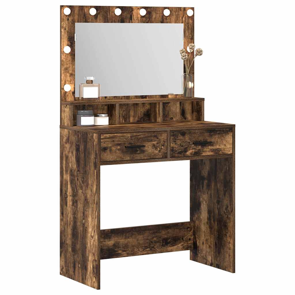 Toaletni stol Dimljeni hrast 79 x 41 x 135 cm Konstruirano drvo
