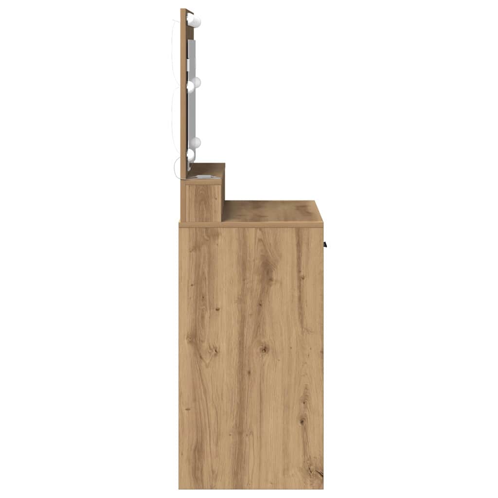 Toaletni stol s ladicama Umjetnički hrast 79 x 41 x 135 cm