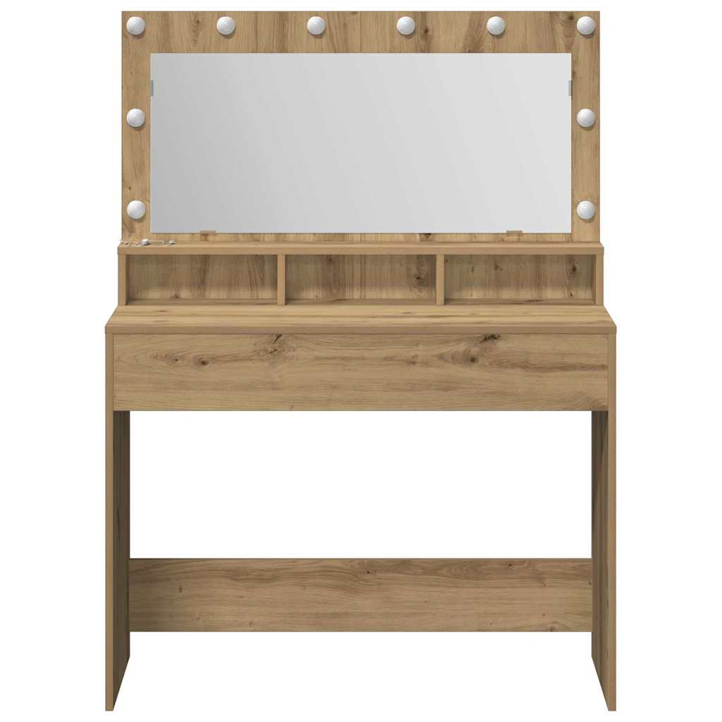 Toaletni stol s policom Umjetnički hrast 100 x 41 x 135 cm