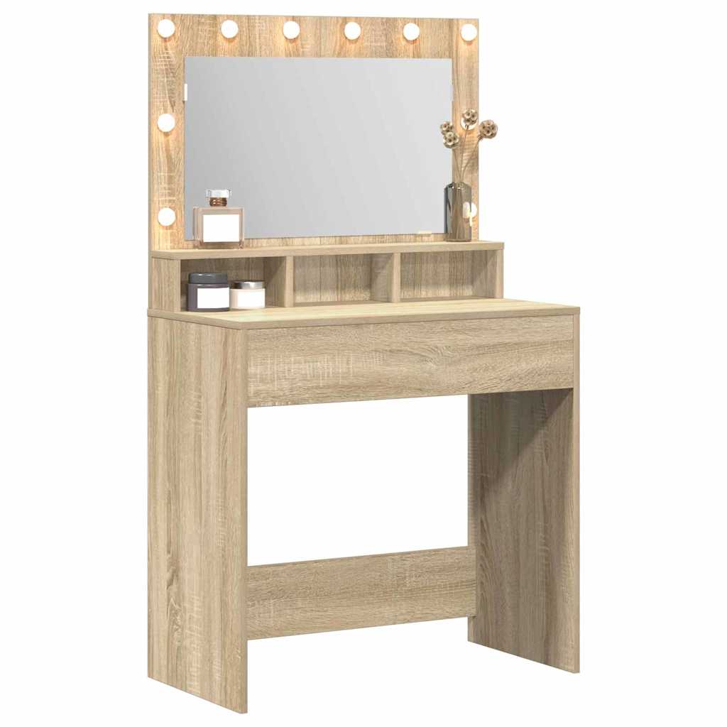 Toaletni stol Sonoma hrast 75,5 x 41 x 135 cm Konstruirano drvo
