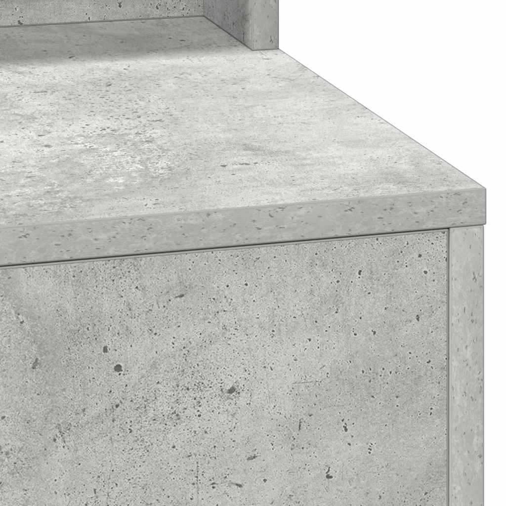 Toaletni stol s policom Betonski sivi 78,5 x 41 x 135 cm