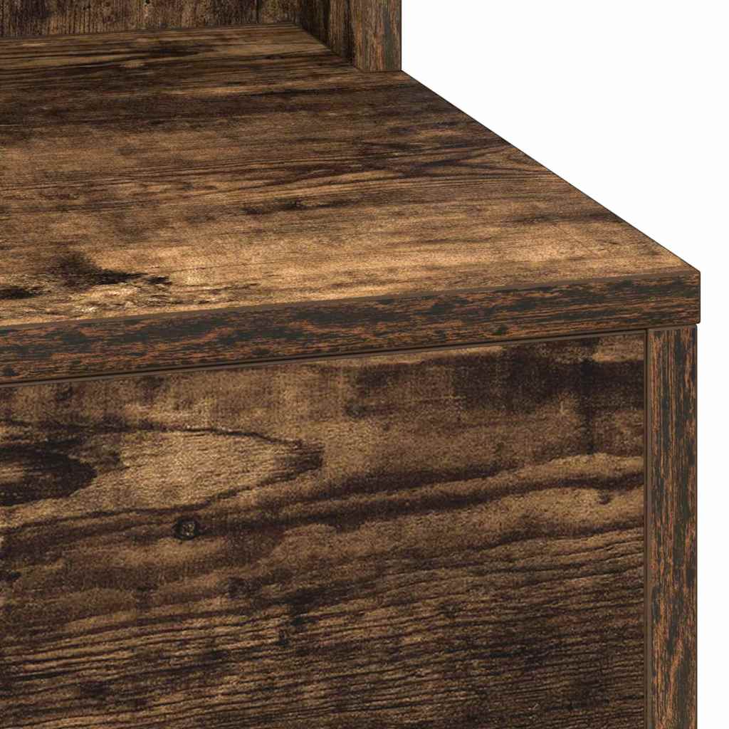 Toaletni stol s policom Dimljeni hrast 75,5 x 41 x 135 cm