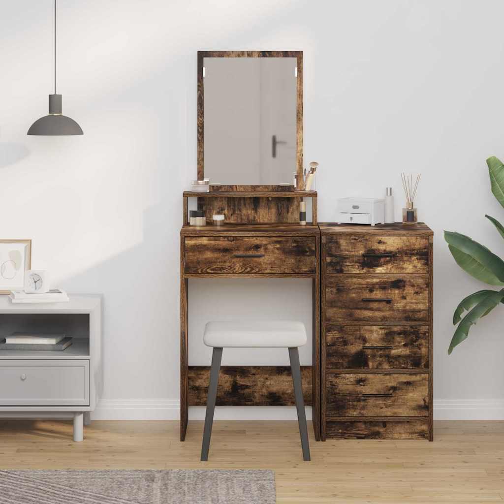 Toaletni stol Dimljeni hrast 50 x 41 x 140 cm Konstruirano drvo