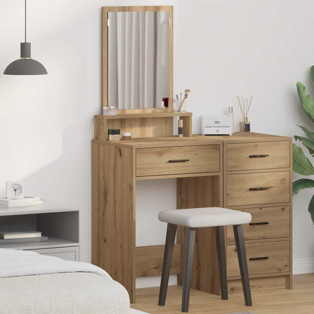 Toaletni stol s ladicama Umjetnički hrast 50 x 41 x 140 cm
