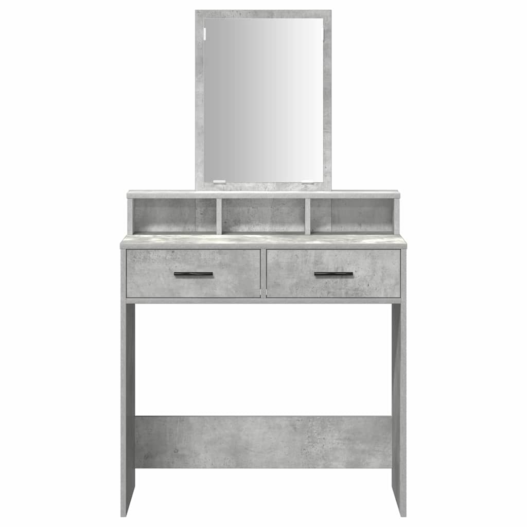 Toaletni stol Betonski sivi 79 x 41 x 140 cm Konstruirano drvo