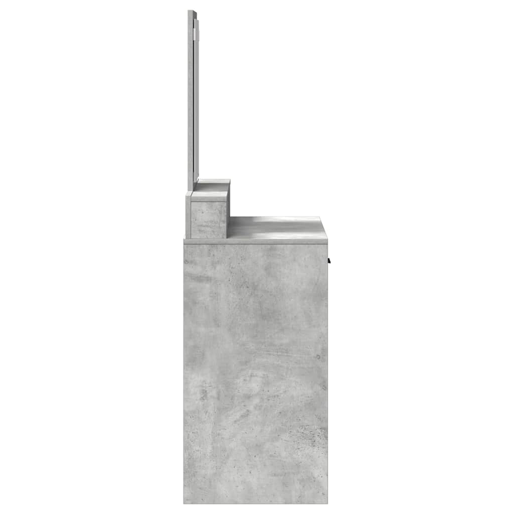 Toaletni stol Betonski sivi 79 x 41 x 140 cm Konstruirano drvo