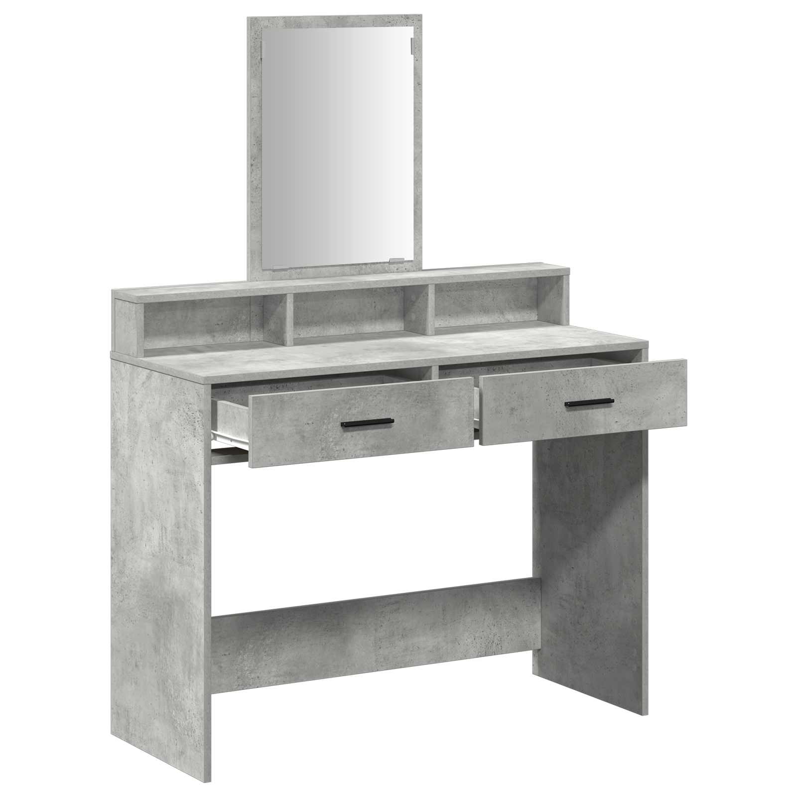 Toaletni stol Betonski sivi 100 x 41 x 140 cm Konstruirano drvo
