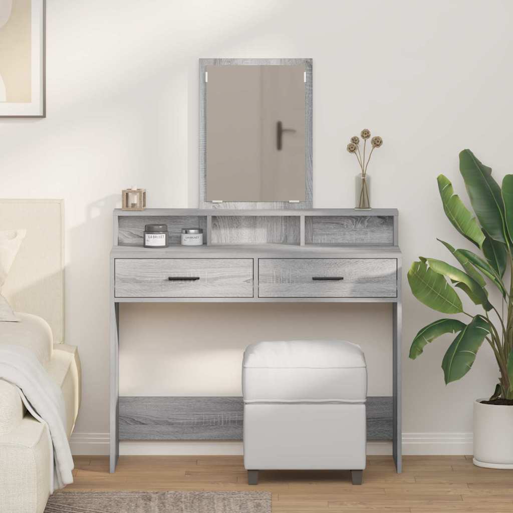 Toaletni stol Siva Sonoma 100 x 41 x 140 cm Konstruirano drvo