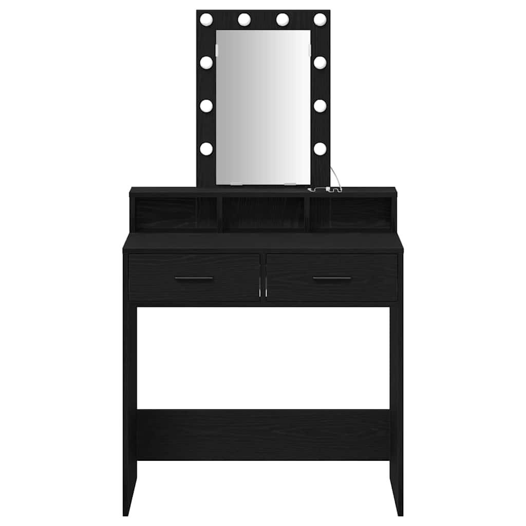 Toaletni stol Crna 79 x 41 x 140 cm Konstruirano drvo
