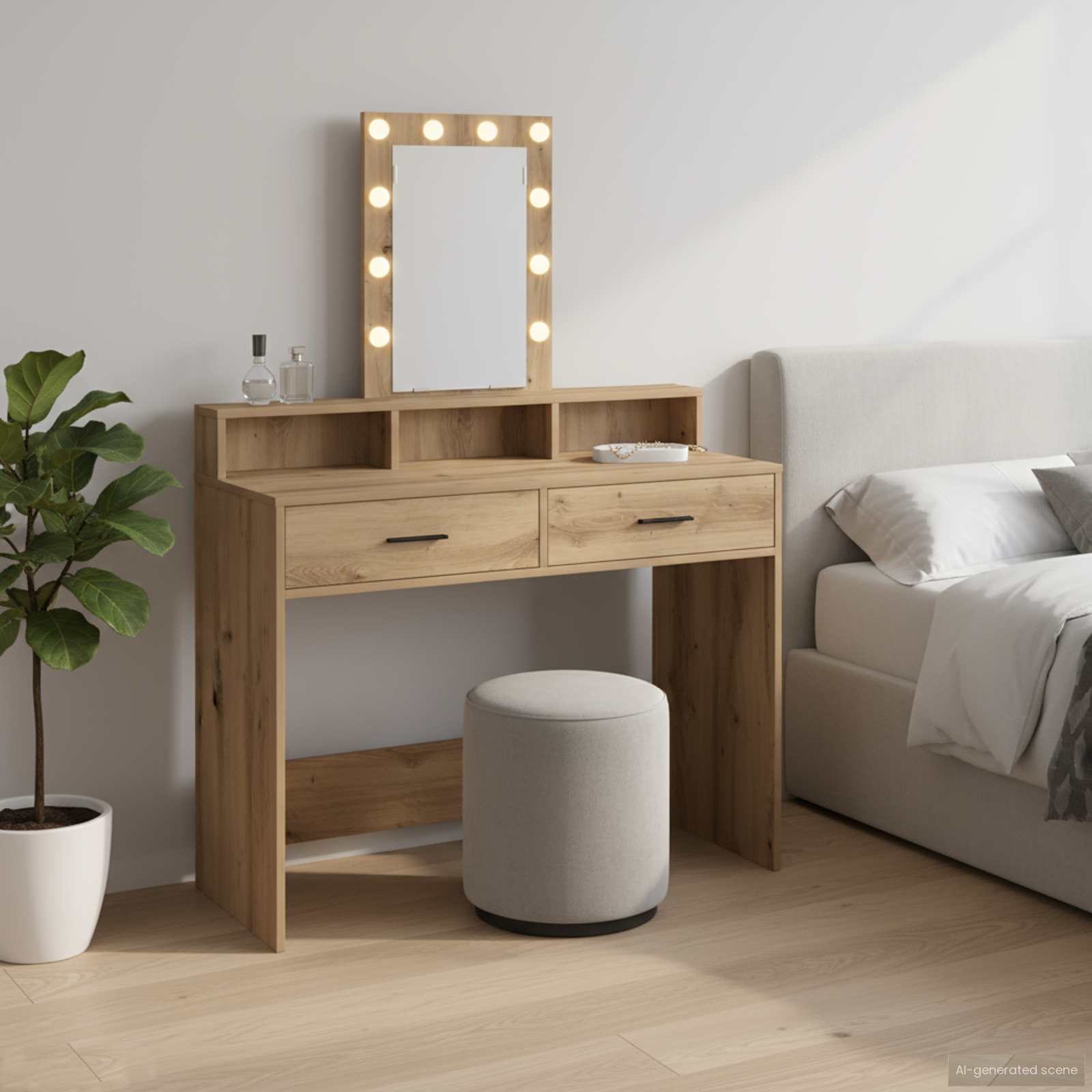 Toaletni stol Smeđa 100 x 41 x 140 cm Konstruirano drvo