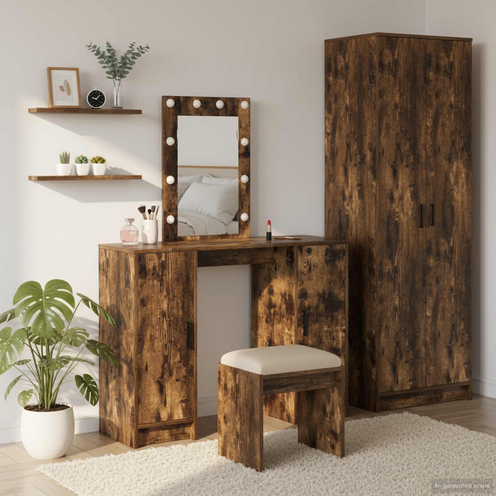 Toaletni stol Smeđa 102 x 33 x 135 cm Konstruirano drvo