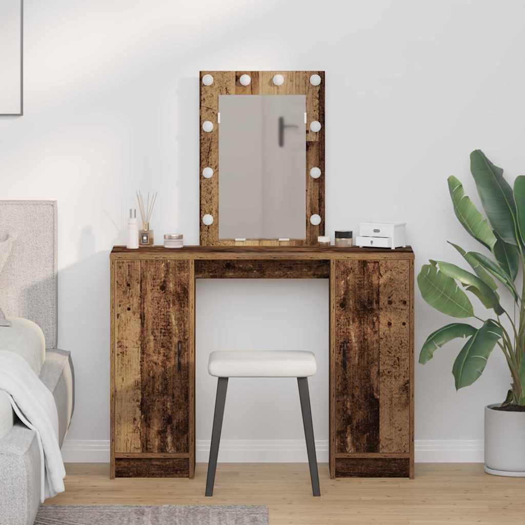 Toaletni stol Smeđa 102 x 33 x 135 cm Konstruirano drvo